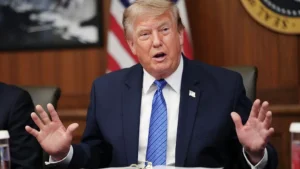 US President Donald Trump addressing concerns over American munitions supplies during the conflict with Iran.