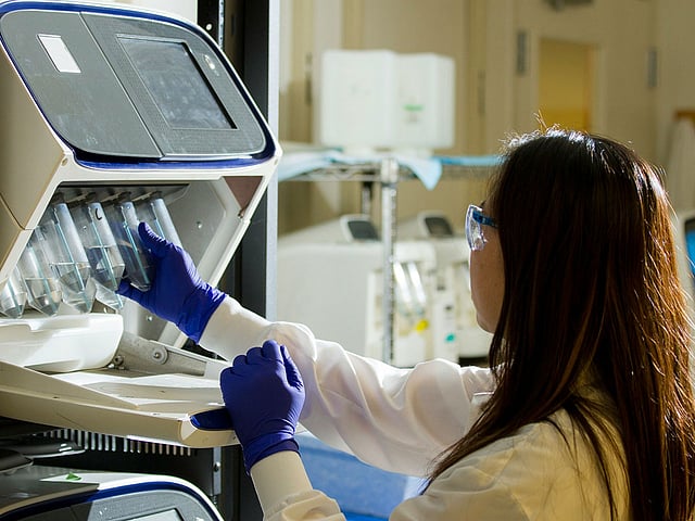 Genetic counsellor consulting a couple about fertility treatment and personalised healthcare.