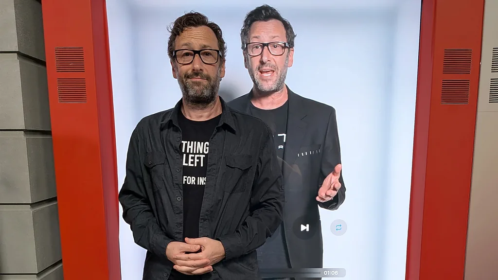 Futuristic digital human replica illustrating the rise of ai clones