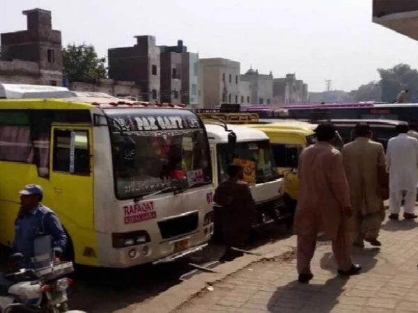 Representatives of Pakistan's transport associations announcing a nationwide wheel jam strike.
