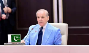 Prime Minister Shehbaz Sharif addressing the SCO Council of Heads of State meeting in Bishkek