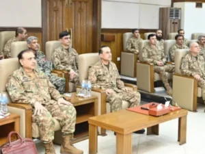Field Marshal Asim Munir during a visit to Corps Headquarters Peshawar