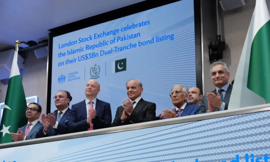 Shehbaz Sharif at London Stock Exchange opening ceremony