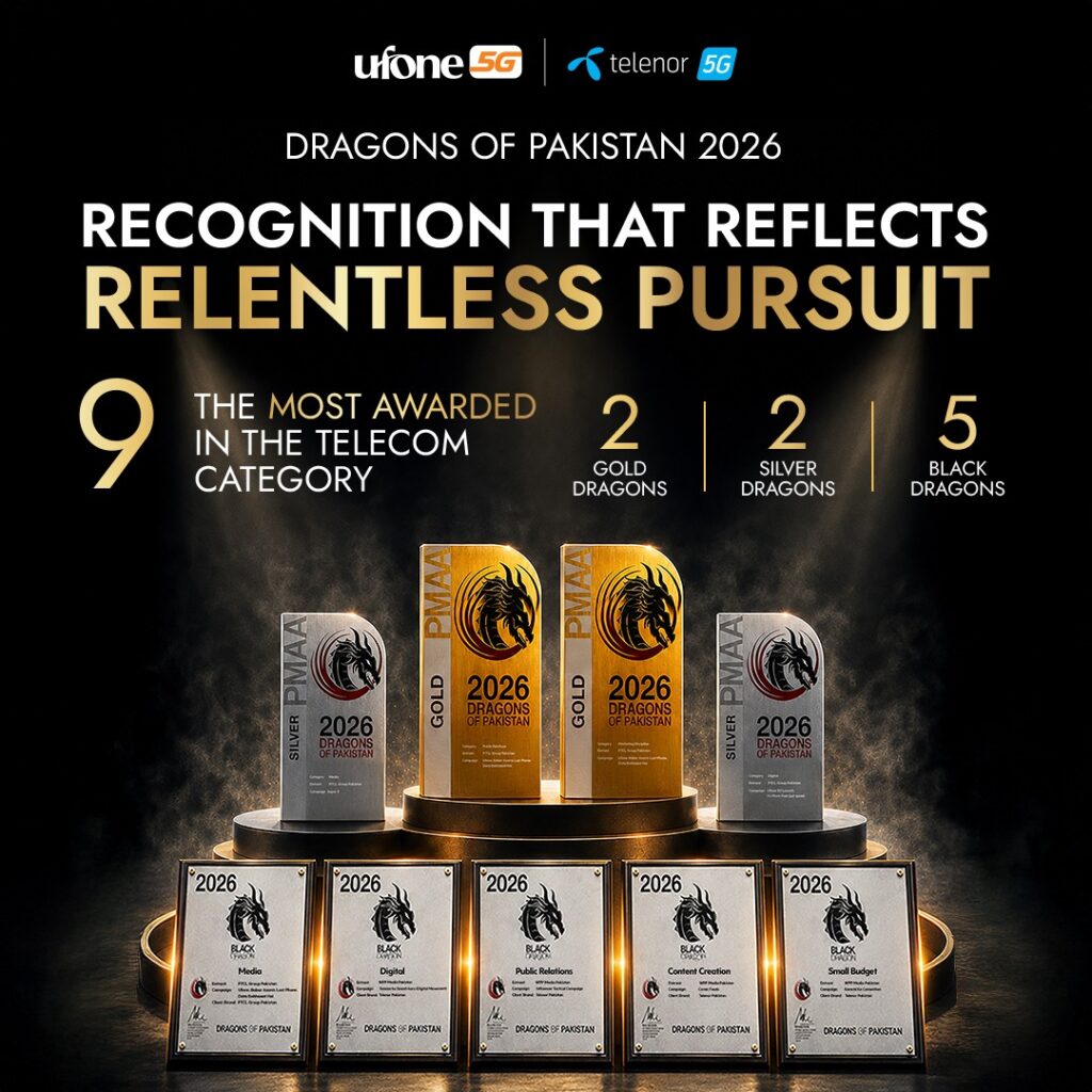 Ufone and Telenor Pakistan win nine awards at Dragons of Pakistan 2026