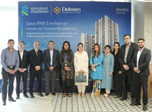 Standard Chartered and Dolmen Group partnership for Grove Residency home financing in Karachi
