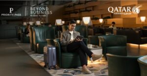 Qatar Airways Priority Pass partnership for Beyond Business airport lounge benefits.