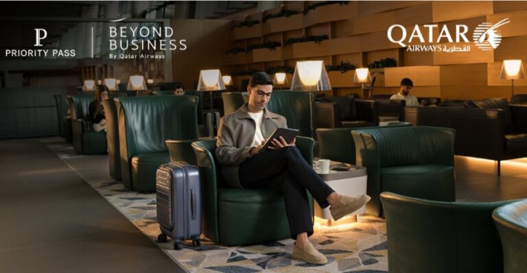 Qatar Airways Priority Pass partnership for Beyond Business airport lounge benefits.