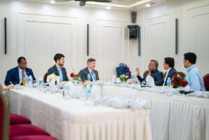 U.S. Consul General Charles Goodman meets business and government representatives during Hyderabad visit.