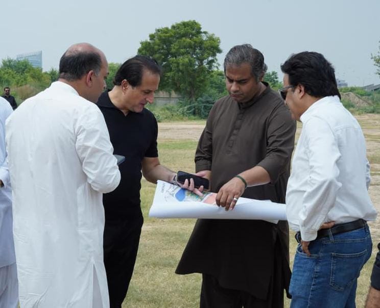 CBD Punjab CEO Imran Amin inspecting development work at Bab District and NSIT City Lahore