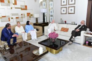 Senator Abdul Haseeb Khan meeting US trade delegation from Houston in Karachi