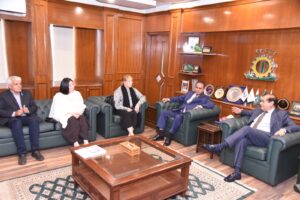 Mian Zahid Hussain meeting Houston trade delegation at FPCCI Federation House Karachi