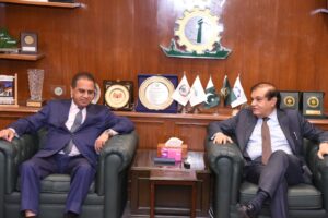 Mian Zahid Hussain meeting Houston trade delegation at FPCCI Federation House Karachi