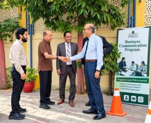 Jilani Yousuf with Medicam Group Chairman Khalil Ahmed Nanitaal Wala at PACC Karachi.