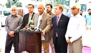 Governor Sindh Syed Muhammad Nehal Hashmi at the Awareness and Diagnostic Eye Camp in Karachi