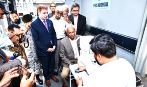 Governor Sindh Syed Muhammad Nehal Hashmi at the Awareness and Diagnostic Eye Camp in Karachi