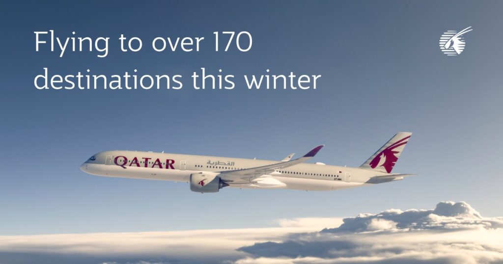 Qatar Airways aircraft during the 2026–2027 winter schedule expansion