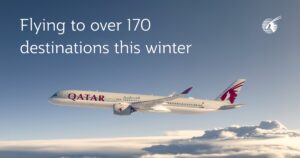 Qatar Airways aircraft during the 2026–2027 winter schedule expansion