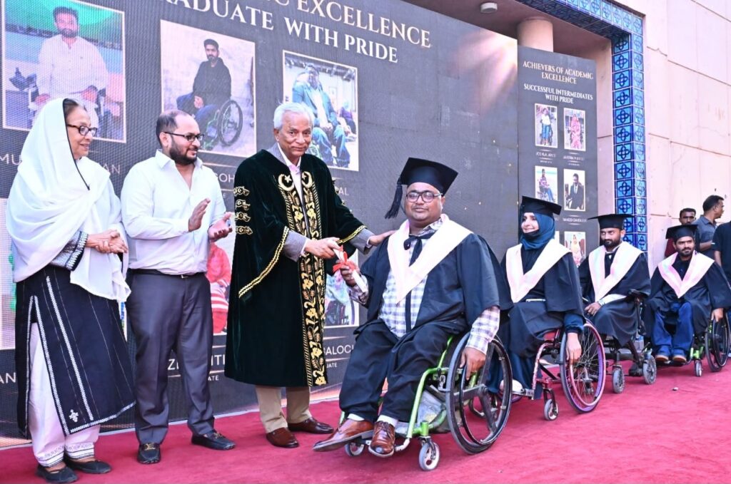 Governor Sindh Nehal Hashmi at Disabled Welfare Association convocation in Karachi