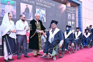 Governor Sindh Nehal Hashmi at Disabled Welfare Association convocation in Karachi