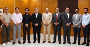 Medicam Group management meets Bangladesh Deputy High Commissioner Sakib Sadakat in Karachi to discuss export opportunities.