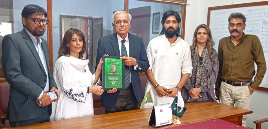 Pakistan Armed Forces Support Movement delegation meeting Aam Log Ittehad leader Sadeed A. Malik in Karachi.