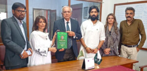 Pakistan Armed Forces Support Movement delegation meeting Aam Log Ittehad leader Sadeed A. Malik in Karachi.