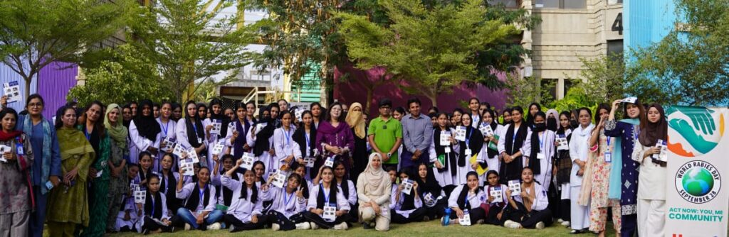 IHHN rabies awareness session with students and faculty at The Hunar Foundation.