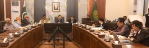 Senate Standing Committee on Cabinet Secretariat meeting chaired by Senator Rana Mehmood ul Hassan in Karachi.