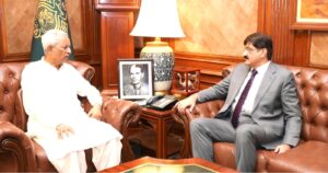 Murad Ali Shah meets Governor Sindh Nehal Hashmi at Governor House in Karachi.