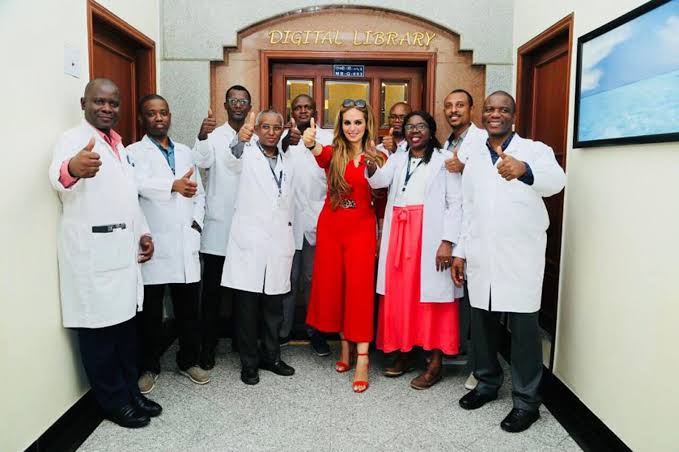 Merck Foundation CEO Dr. Rasha Kelej discussing cancer care and healthcare capacity building in Africa.
