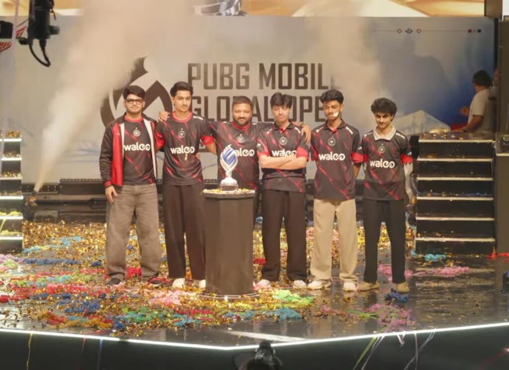 4Thrives Walee PUBG MOBILE team after winning the PMGO 2026 Season 2 South Asia Finals in Kathmandu.
