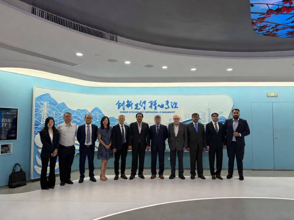 Senator Waqar Ahmed Khan leading a Falcon Oils delegation during discussions in China on the Falcon Oil Refinery project.
