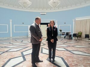 Russian citizens voting at the Russian Consulate in Karachi during the 2026 State Duma elections.