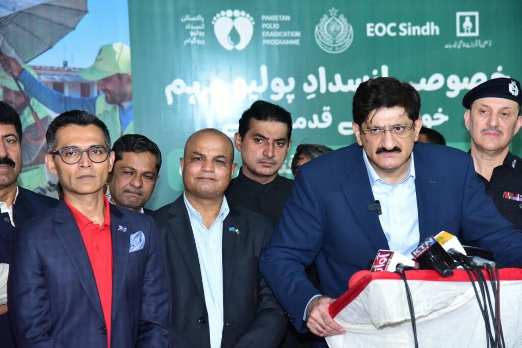 Sindh Chief Minister Murad Ali Shah visiting the Rotary Artificial Limb Centre in Karachi ahead of SNIDs.