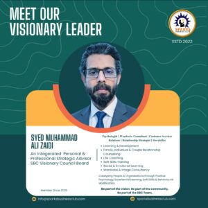 Syed Muhammad Ali Zaidi, psychology and personal development professional.