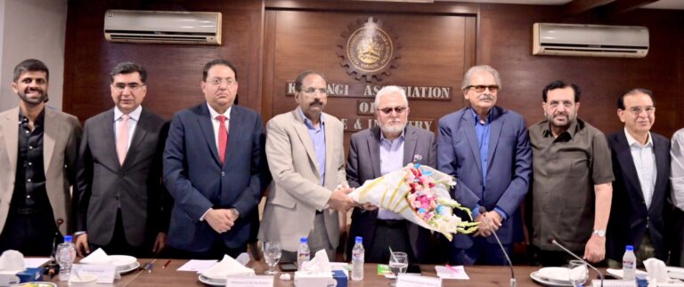 KATI President Muhammad Ikram Rajput with BMG Chairman Zubair Motiwala at a Karachi business event
