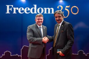 U.S. Consulate Karachi Freedom 250 reception with Sindh leaders and U.S. official