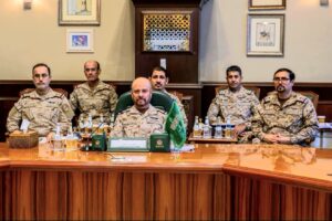 Saudi, Pakistani and Turkish military chiefs at the Makkah Defense Agreement meeting in Riyadh.
