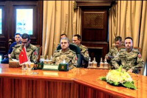 Saudi, Pakistani and Turkish military chiefs at the Makkah Defense Agreement meeting in Riyadh.