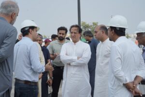 CBD Punjab CEO Imran Amin inspects construction progress at NSIT City and CBD Walk in Lahore.
