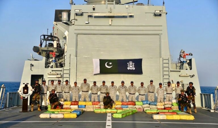 Pakistan Navy HUNAIN YARMOOK narcotics seizure Arabian Sea