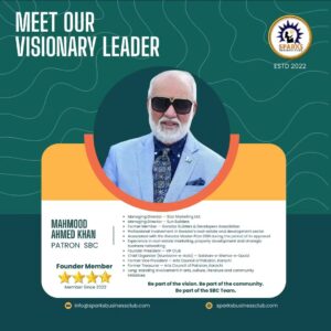 Mahmood Ahmed Khan, Patron of Sparks Business Club and business professional