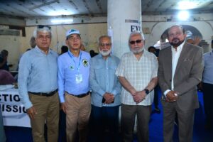 Business leaders voting during Karachi Chamber KCCI elections