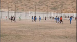Young football players during Manghopir Football Tournament 2026 opening match