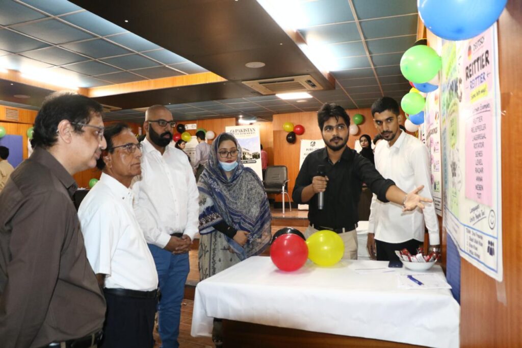 PEBS officials visit German language students’ poster exhibition in Karachi