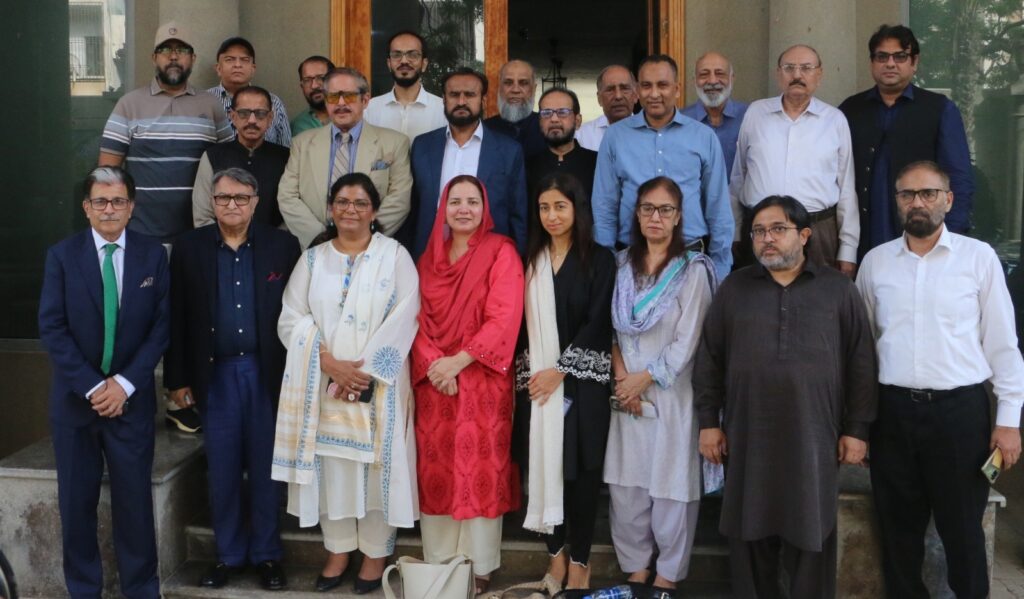 Raisa Adil meets APNS Executive Committee members at APNS House Karachi