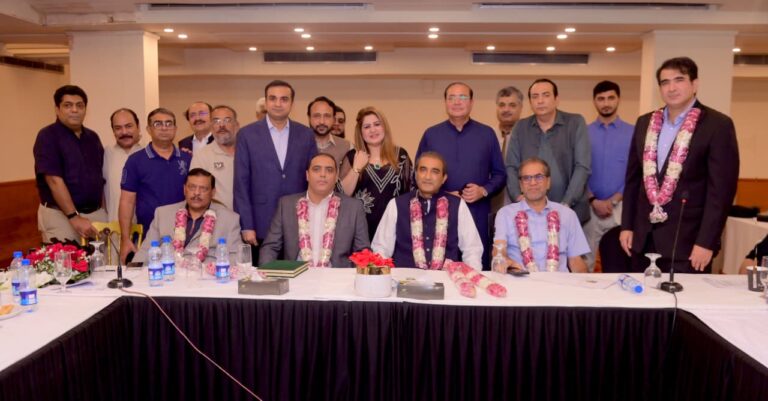 Naveed Ahmed Fahad Waheed Sheikh Asif Saeed and PVMA leaders at AGM in Karachi