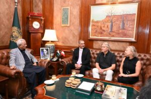 Governor Sindh Nehal Hashmi meets Austrian Honorary Consul General Hussain Islam in Karachi