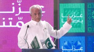 Sindh Governor Nehal Hashmi addresses Saudi National Day celebrations in Karachi alongside Saudi and GCC diplomats.