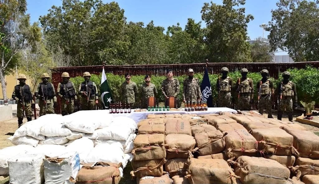 Pakistan Navy and Pakistan Coast Guards conduct an anti-smuggling operation in Balochistan
